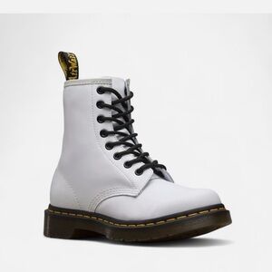 Dr. Martens White Boots with Black Laces